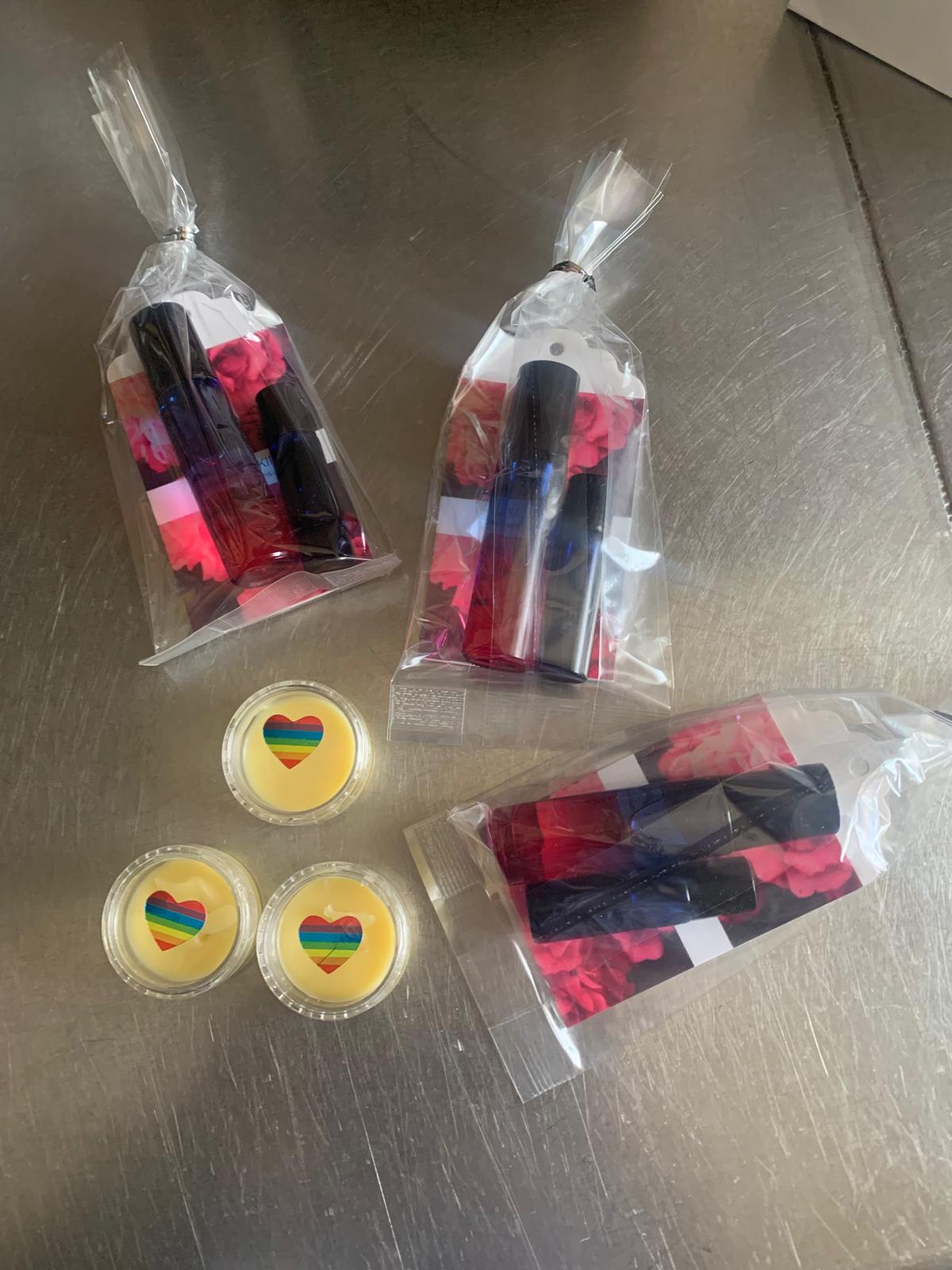 Small handmade gifts prepared for retreat guests